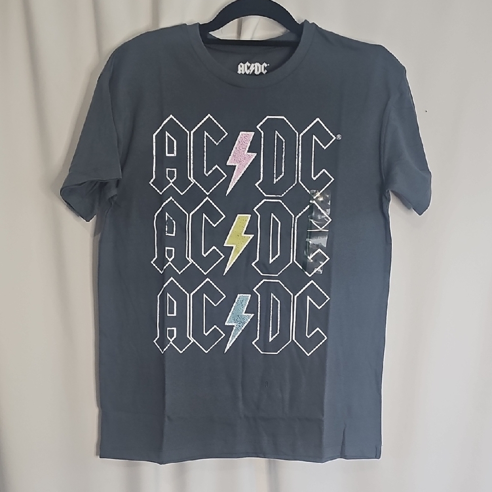 Hello Gorgeous Gray AC/DC Graphic Tee